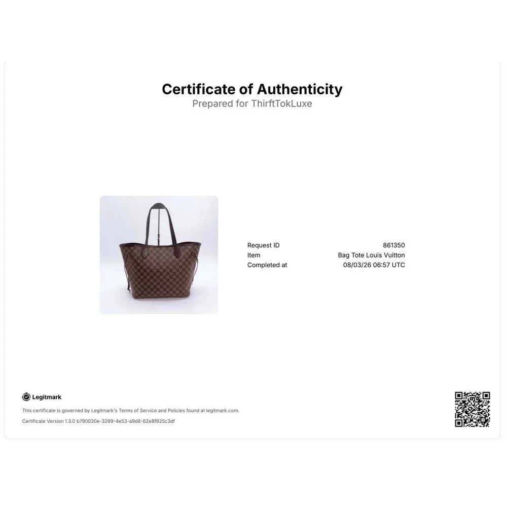 Louis Vuitton Neverfull MM Brown Damier Ebene Tote Luxury Classic Work Travel